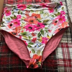 Coral Reef Plus Size High Waisted Bottoms